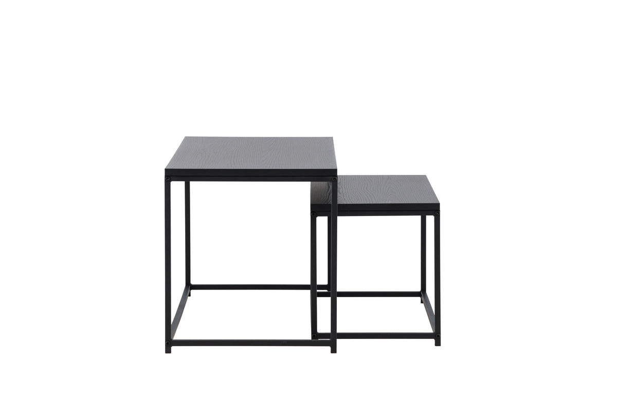 Staal Sofa Table Bord 1: 43x100 cm Bord 2: 33x75cm Sort