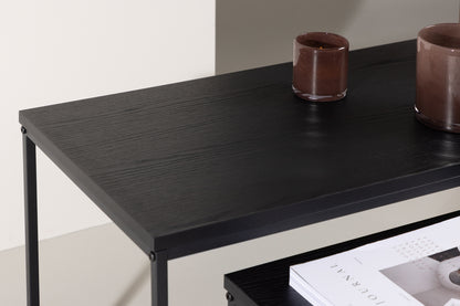 Staal Sofa Table Bord 1: 43x100 cm Bord 2: 33x75cm Sort