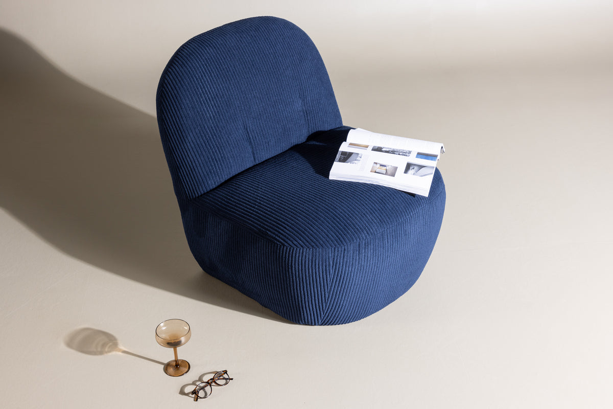 Mahla Lounge Stol Marineblå