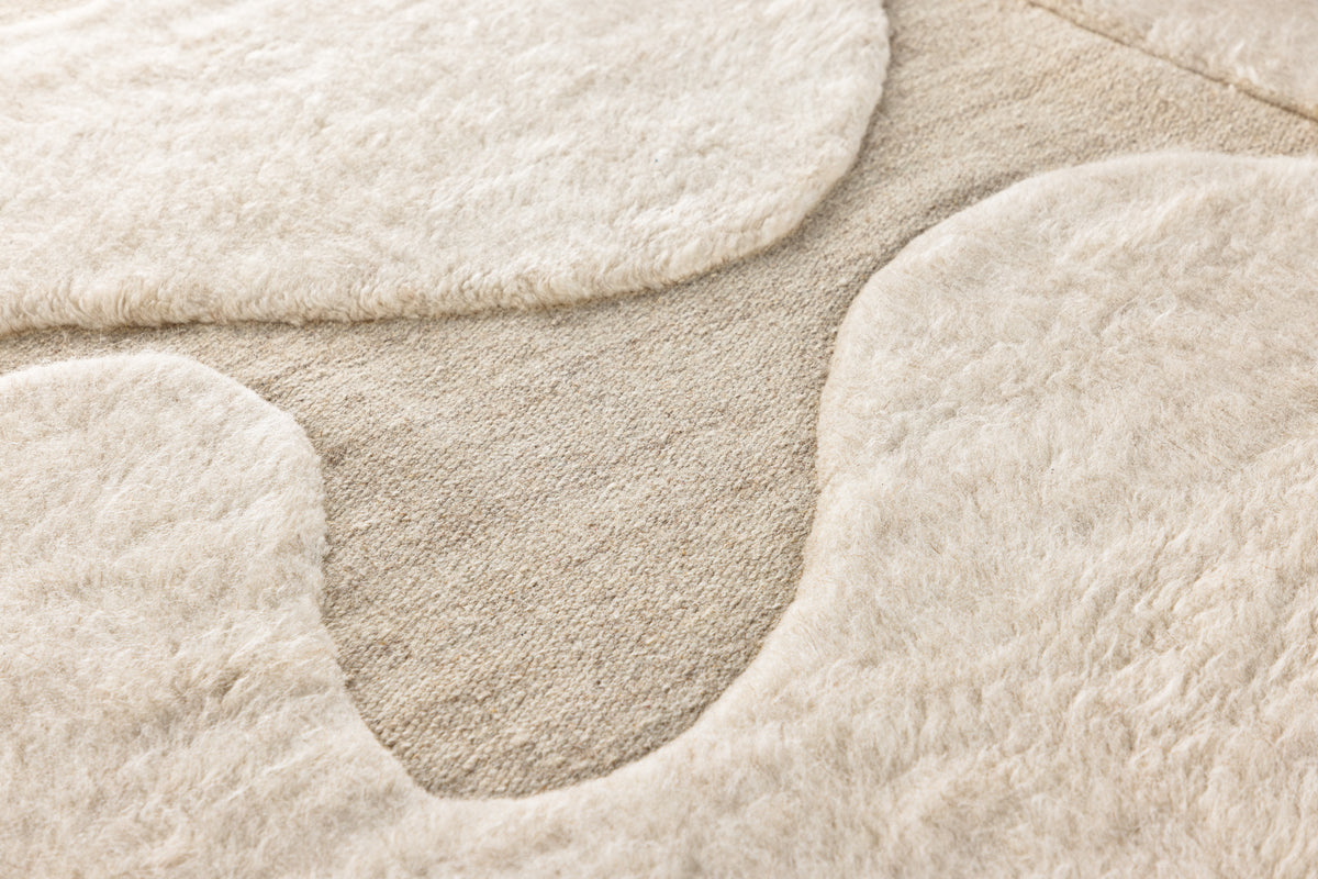 Rektangulært tæppe 230 x 160 Beige