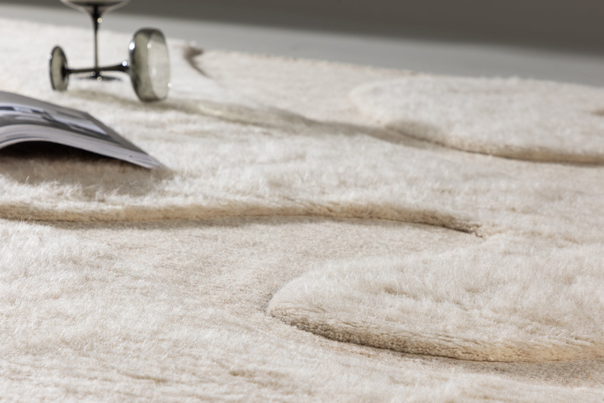 Rektangulært tæppe 230 x 160 Beige