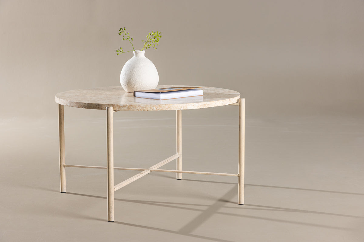 Sandhamn Sofabord ⌀70 Beige