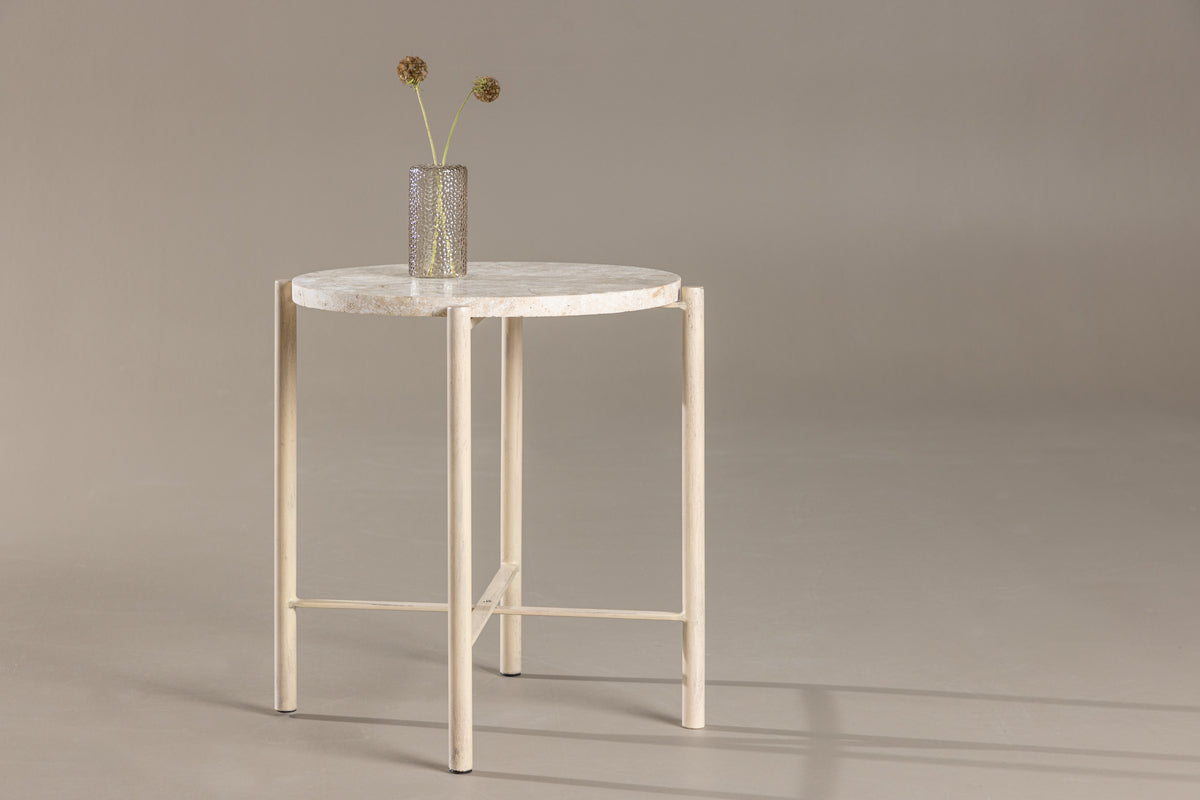 Sandhamn Sofabord ⌀40 Beige
