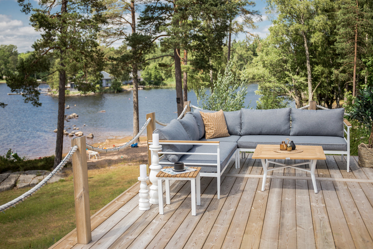 Hjørnesofa sæt Natur Grå