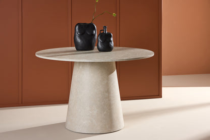 Lanzo Rundt Spisebord ⌀120 Beige