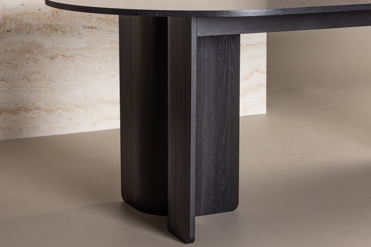 Tyresö Oval Spisebord 220 x 100 Sort