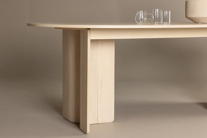 Tyresö Oval Spisebord 220 x 100 Hvidvask