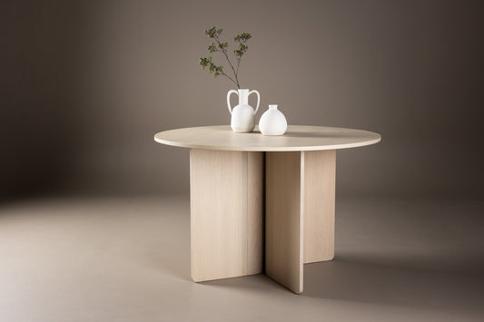 Rundt spisebord 120 Whitewash