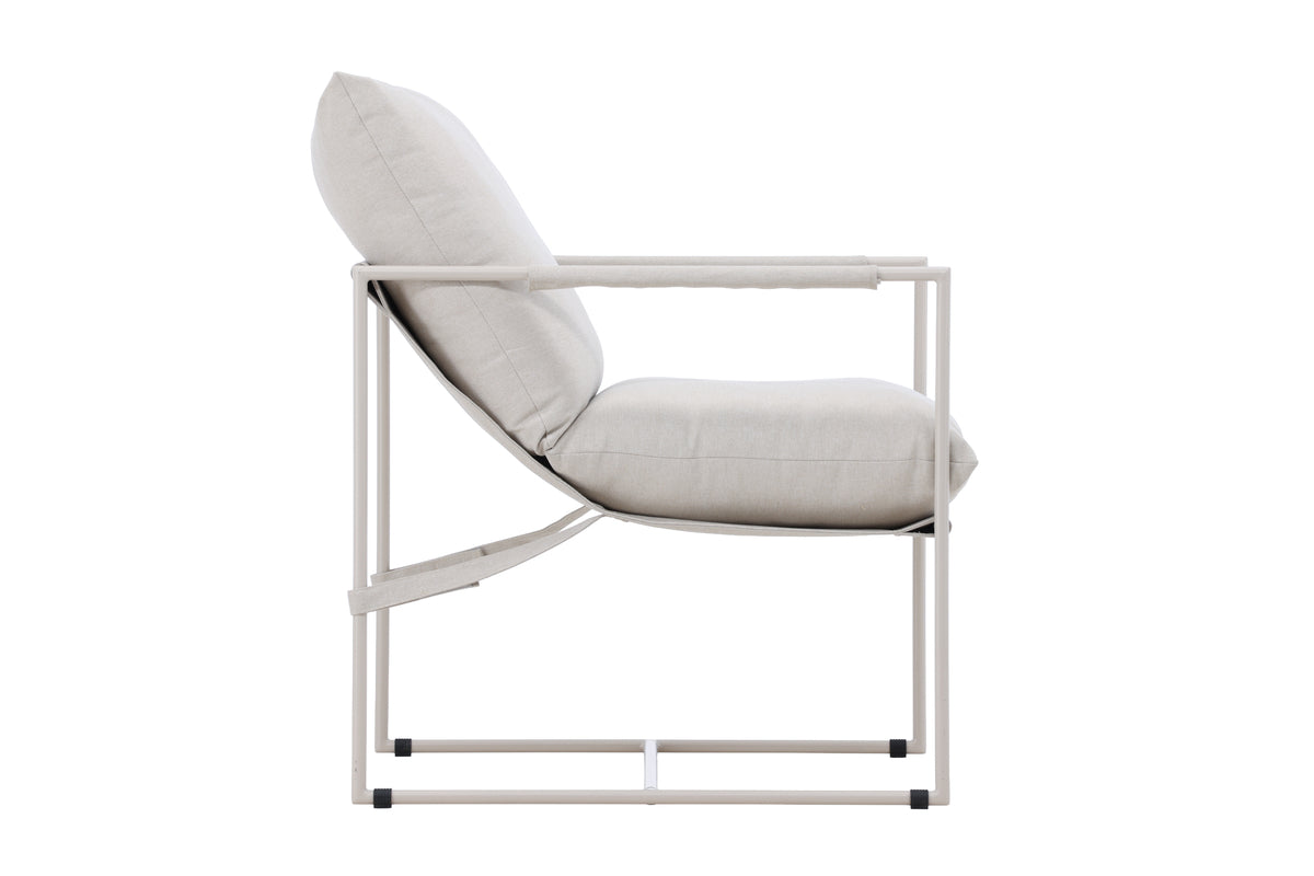 Joline Lænestol - Beige/ Beige Linnedstof