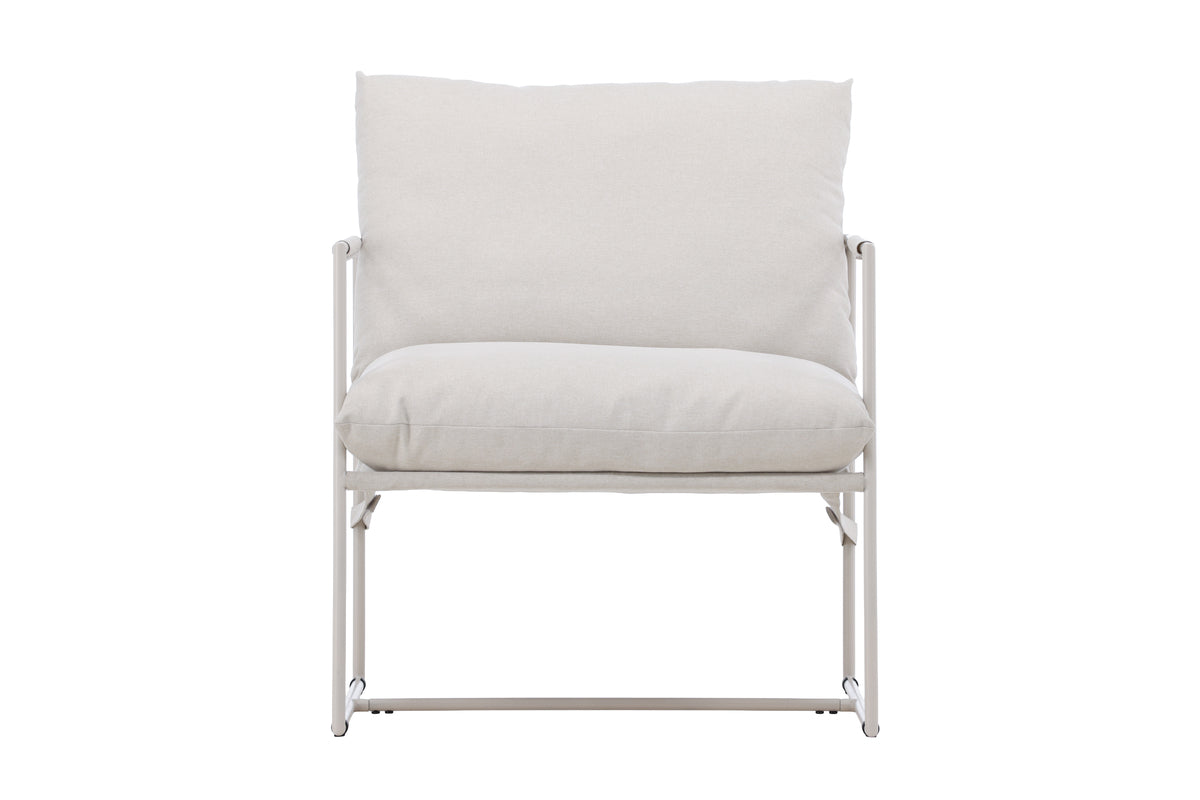 Joline Lænestol - Beige/ Beige Linnedstof