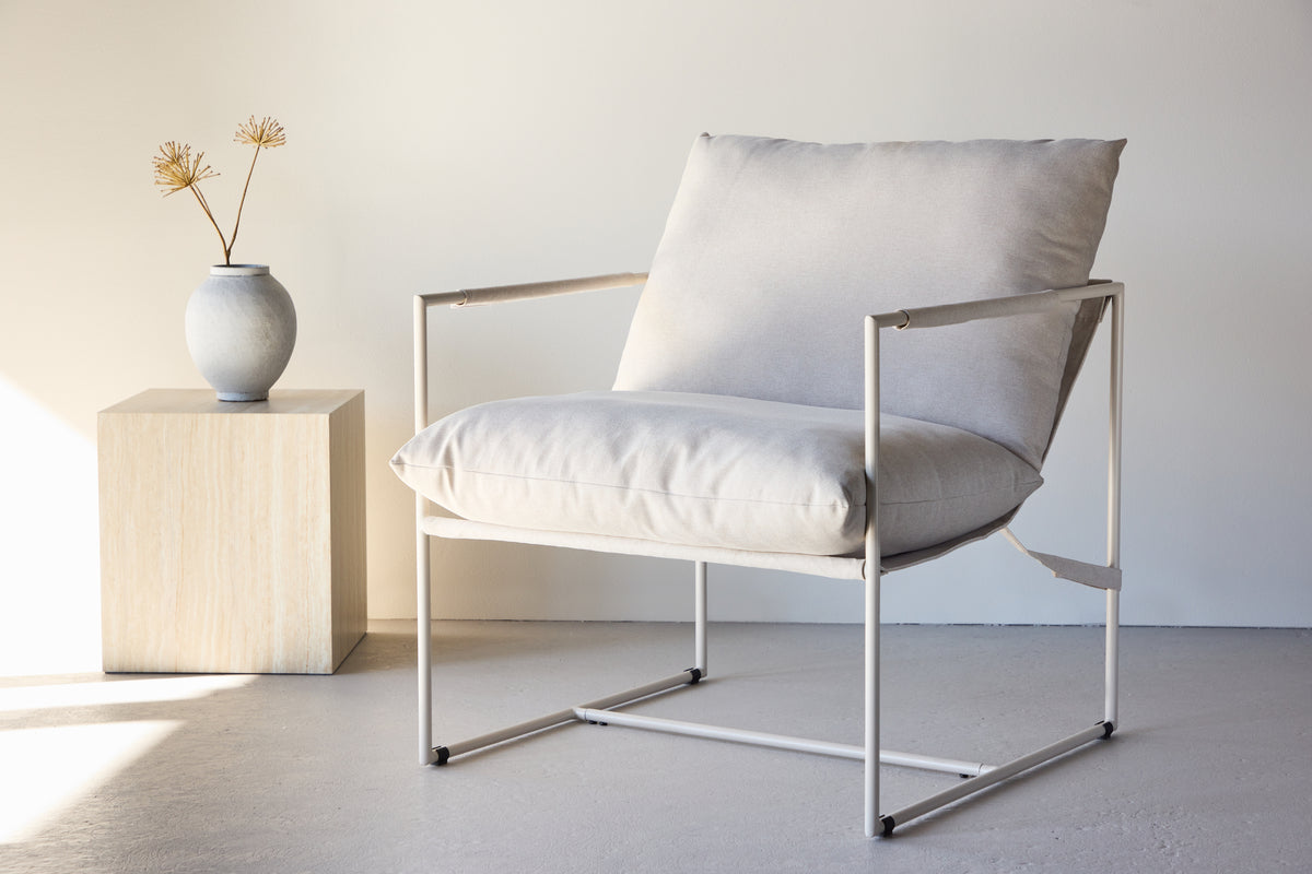 Joline Lænestol - Beige/ Beige Linnedstof