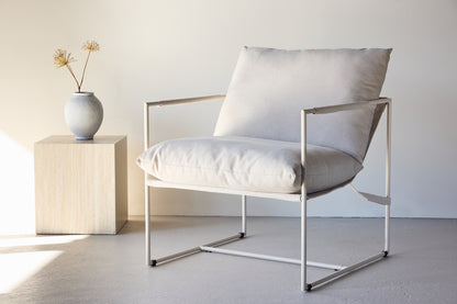 Joline Lænestol - Beige/ Beige Linnedstof