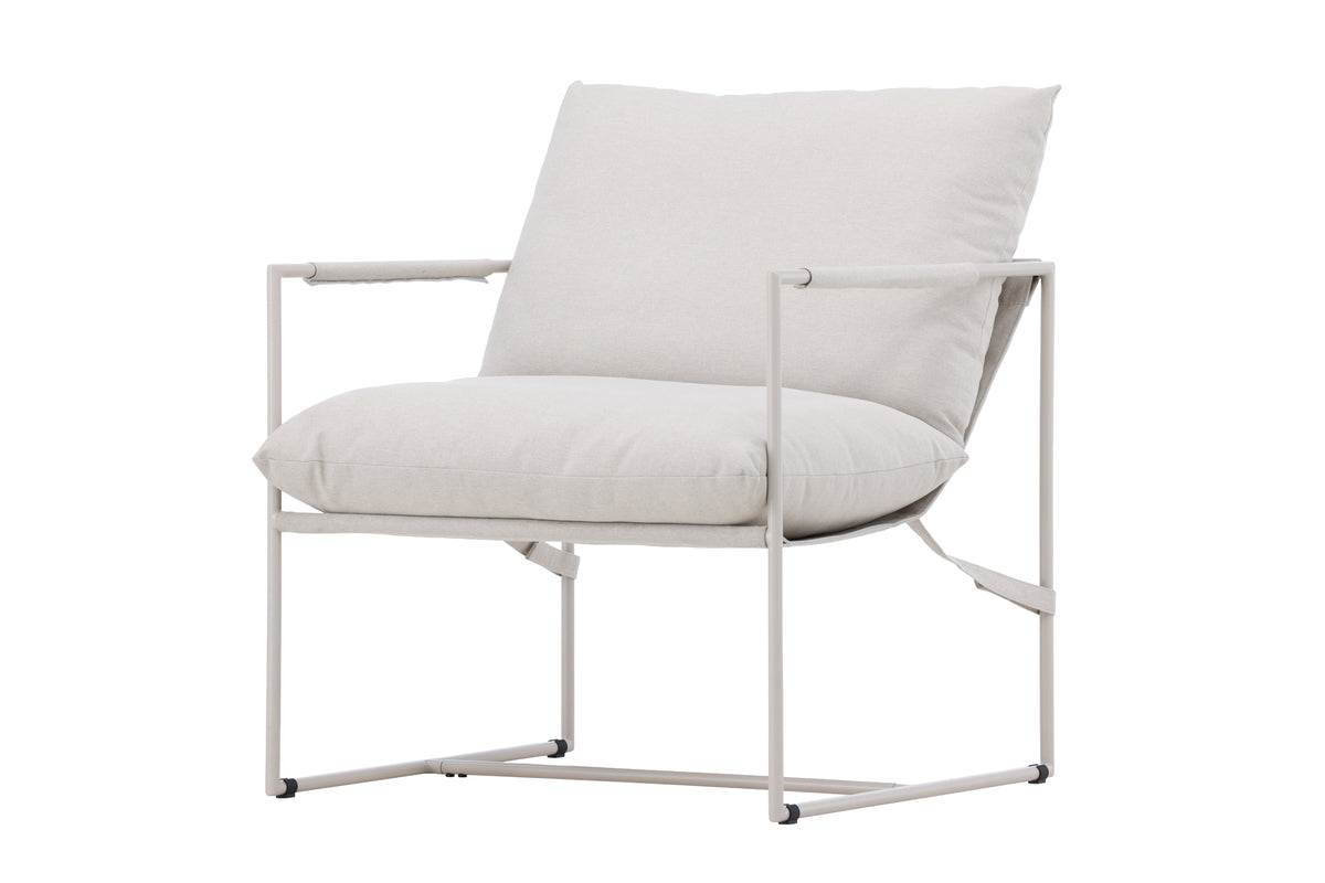 Joline Lænestol - Beige/ Beige Linnedstof