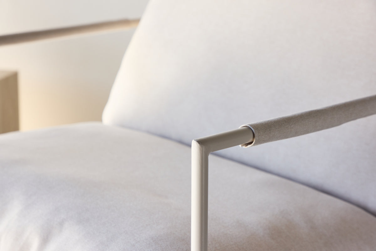 Joline Lænestol - Beige/ Beige Linnedstof