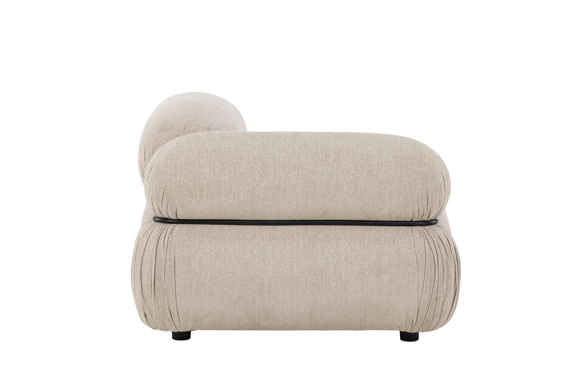Mika Sofa Venstre-Modul Beige Sort