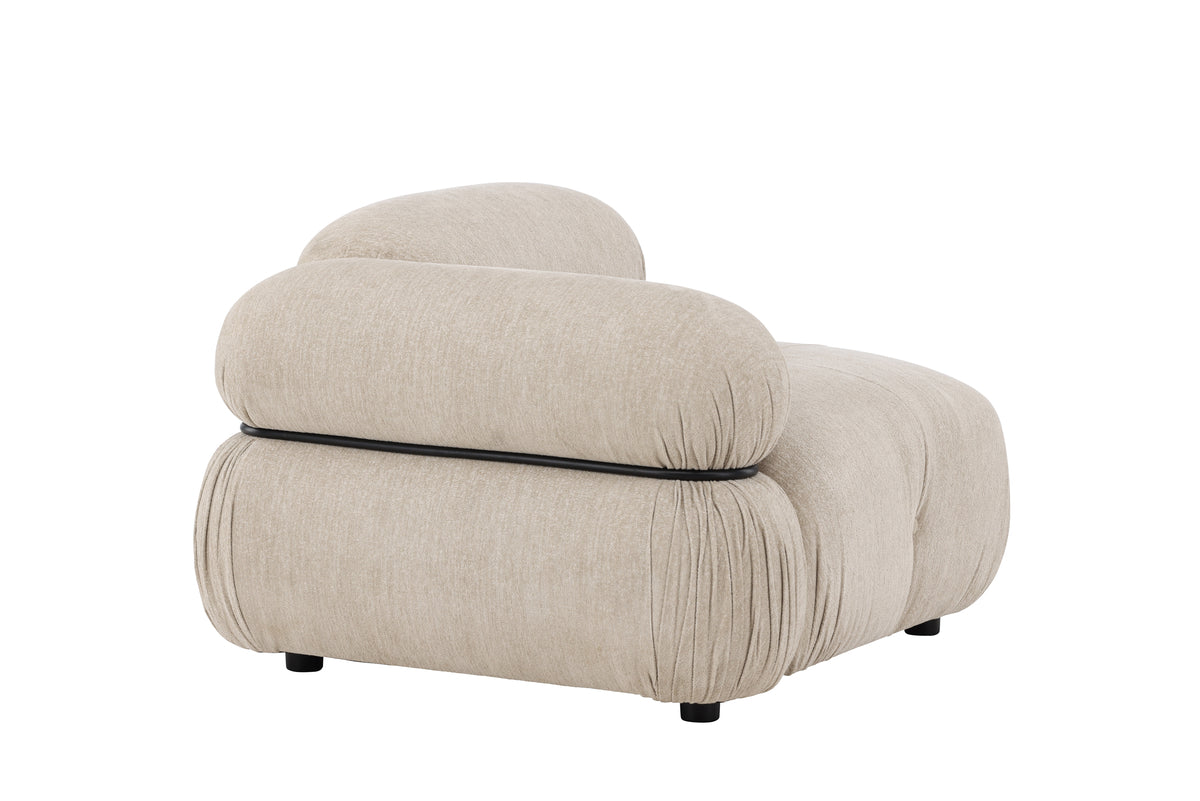 Mika Sofa Venstre-Modul Beige Sort