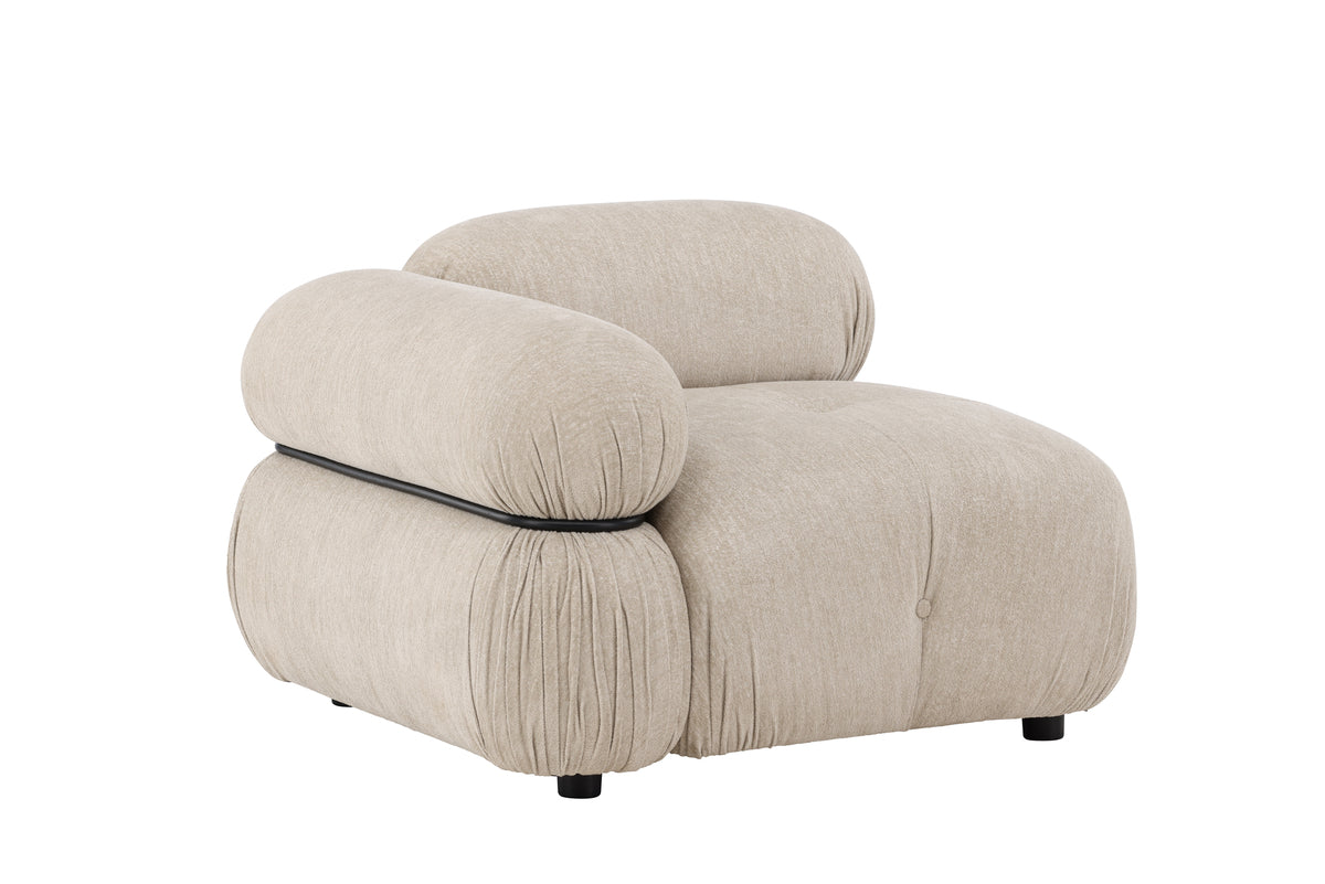 Mika Sofa Venstre-Modul Beige Sort