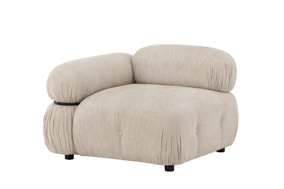 Mika Sofa Venstre-Modul Beige Sort