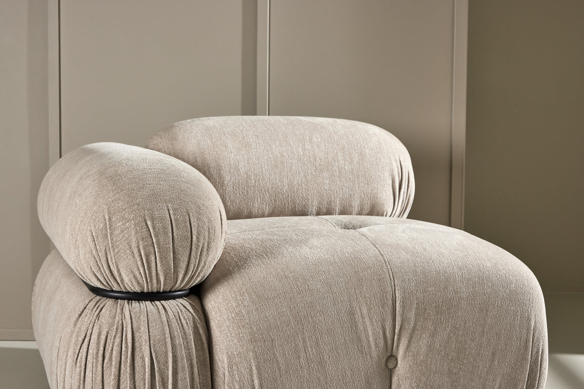 Mika Sofa Venstre-Modul Beige Sort