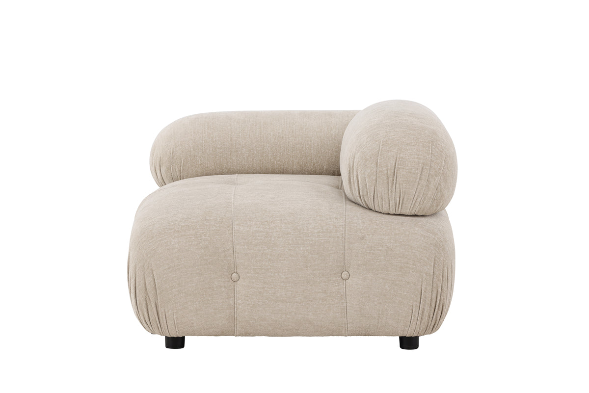 Mika Sofa Venstre-Modul Beige Sort