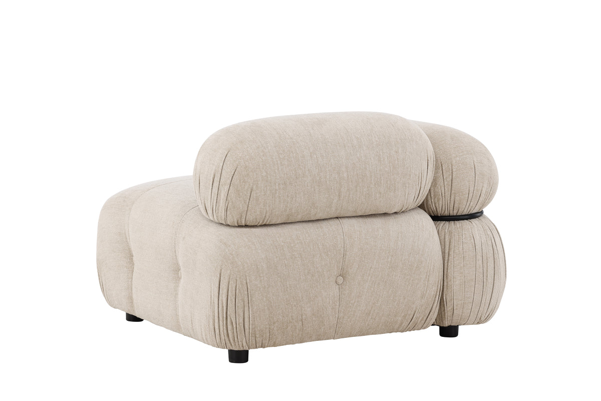 Mika Sofa Venstre-Modul Beige Sort