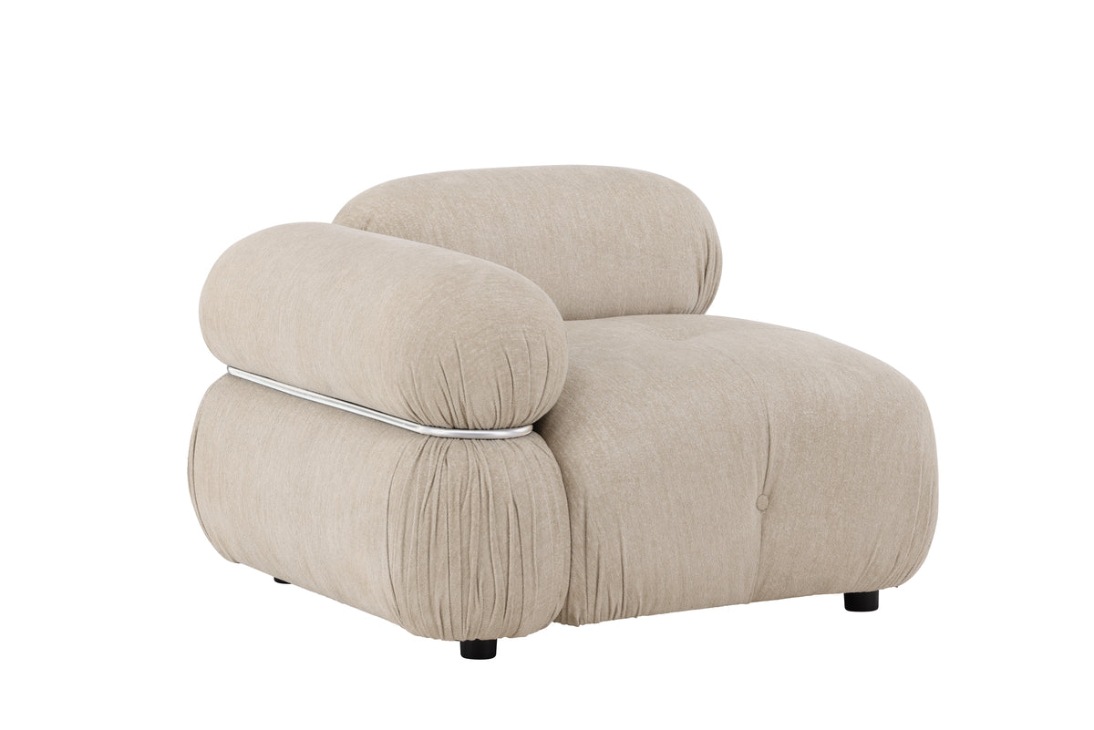 Mika Sofa Venstre-Modul Beige Chrom