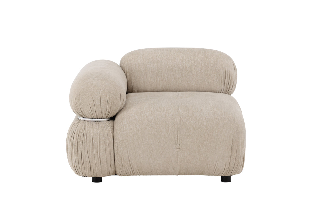 Mika Sofa Venstre-Modul Beige Chrom