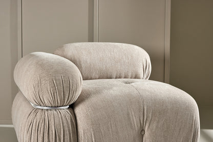 Mika Sofa Venstre-Modul Beige Chrom
