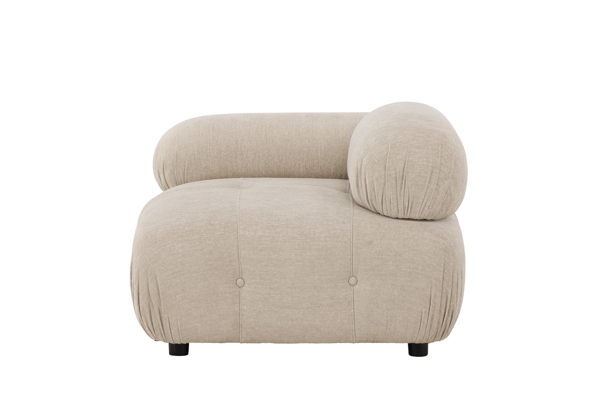 Mika Sofa Venstre-Modul Beige Chrom