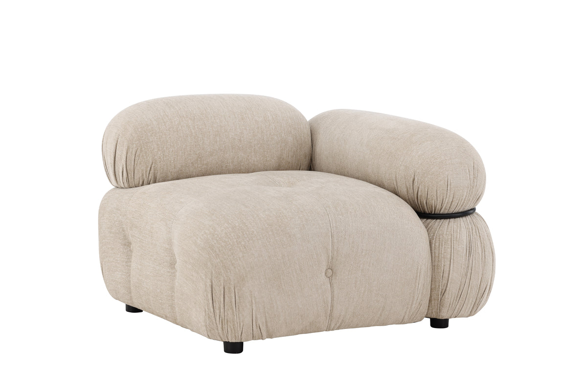 Mika Sofa Højre-Modul Beige Sort
