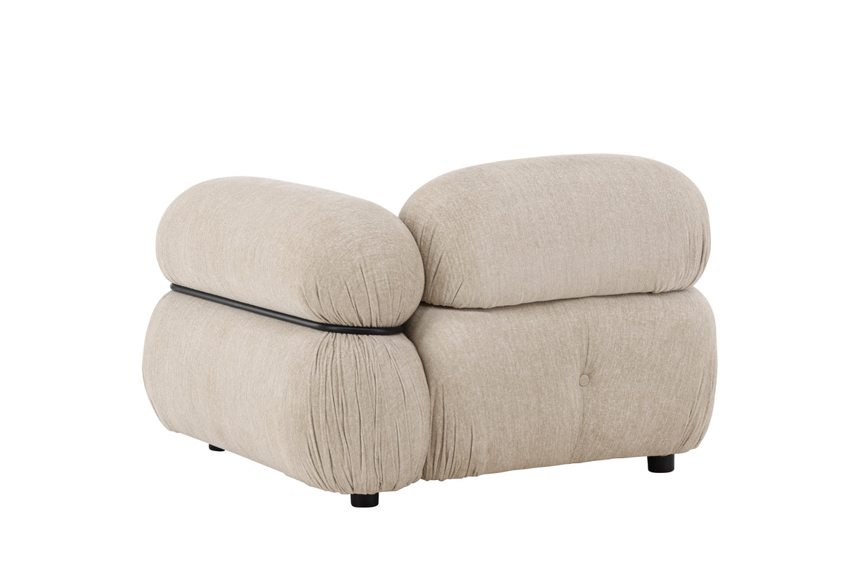 Mika Sofa Højre-Modul Beige Sort