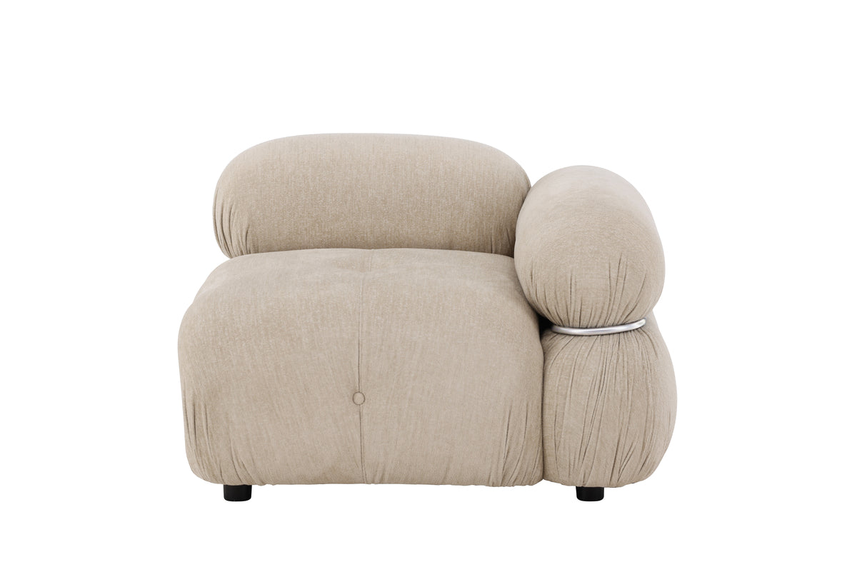 Mika Sofa Højre-Modul Beige Chrom
