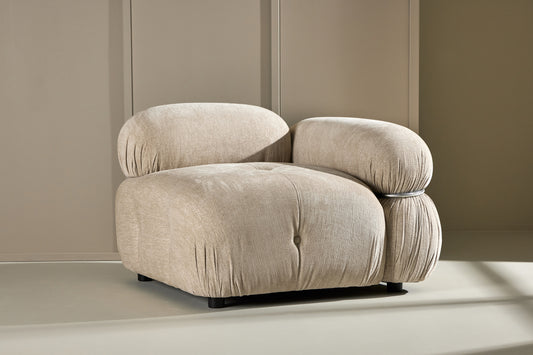 Mika Sofa Højre-Modul Beige Chrom