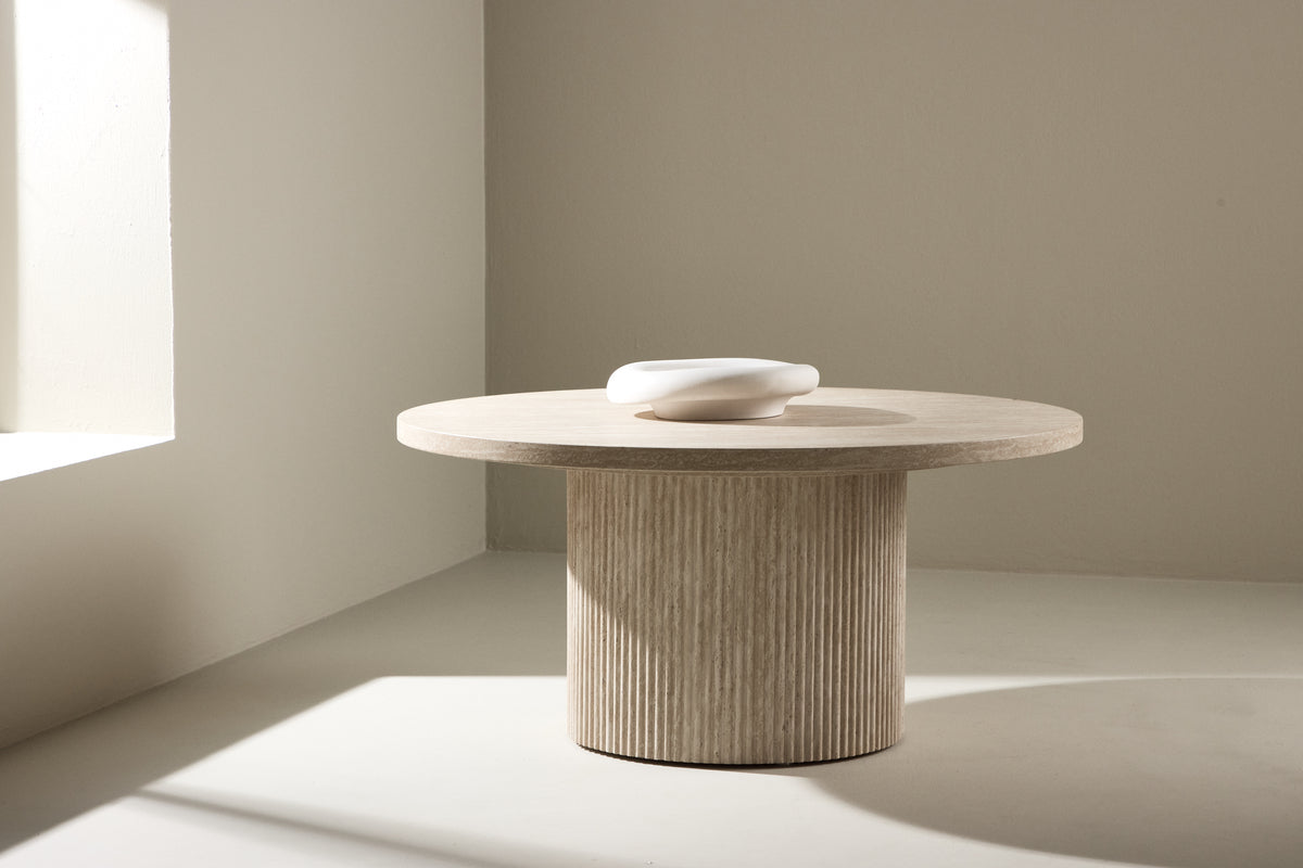 Härön Sofa Bord ⌀80 Beige