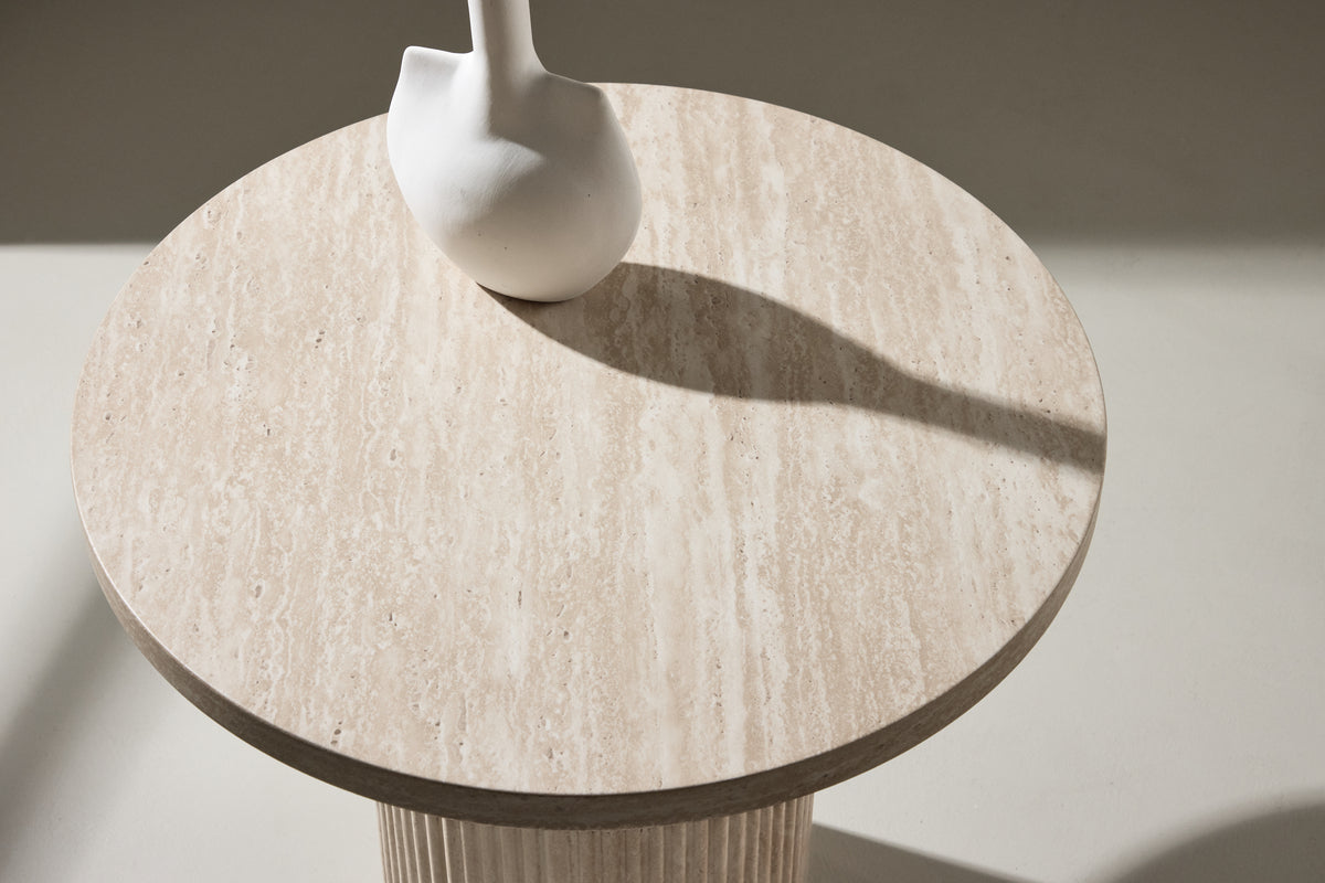 Härön Sofabord ⌀50 Beige