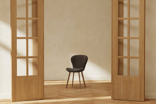 Spisebordsstol 2-pak Brun