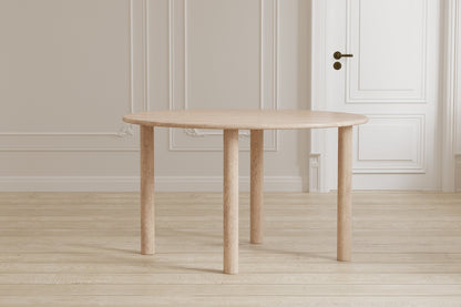 Oval spisebord 130 x 110 x 75 Natur