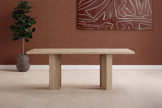 Rektangulært spisebord 200 x 90 Natur