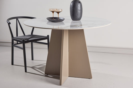 Rundt spisebord 110 Beige