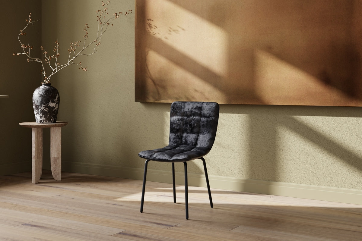 Spisebordsstol 2-pak Sort