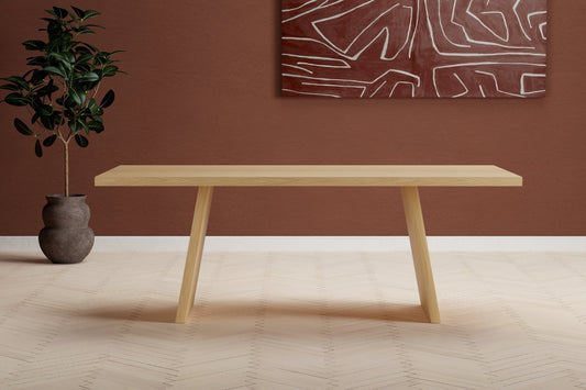 Rektangulært spisebord 210 x 100 Natur