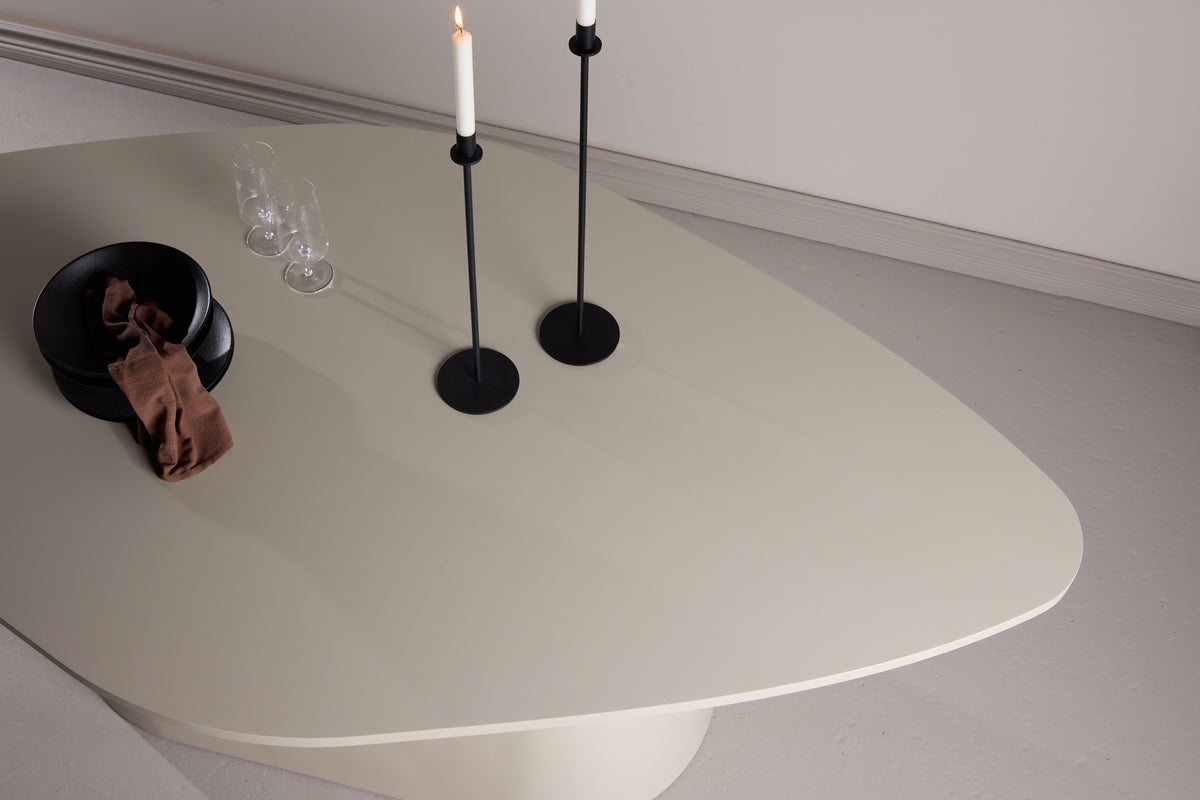 Oval Spisebord 210 x 110 Beige