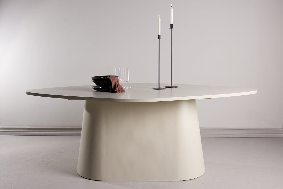 Oval Spisebord 210 x 110 Beige