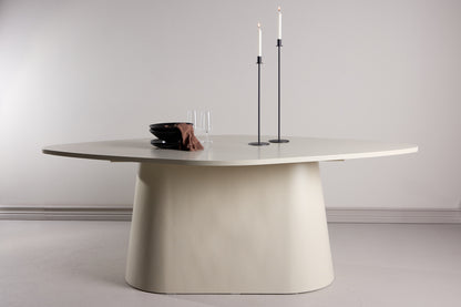 Oval Spisebord 210 x 110 Beige