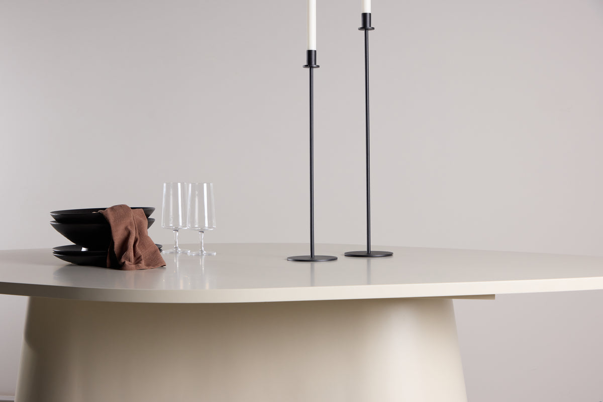 Oval Spisebord 210 x 110 Beige