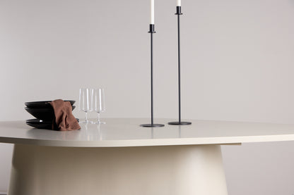 Oval Spisebord 210 x 110 Beige