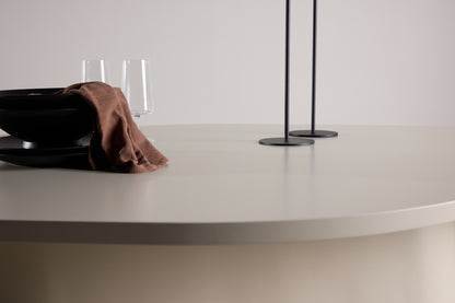 Oval Spisebord 210 x 110 Beige