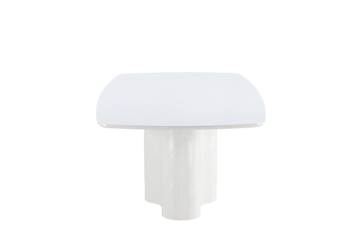 Rektangulært spisebord 220 x 110 Hvid