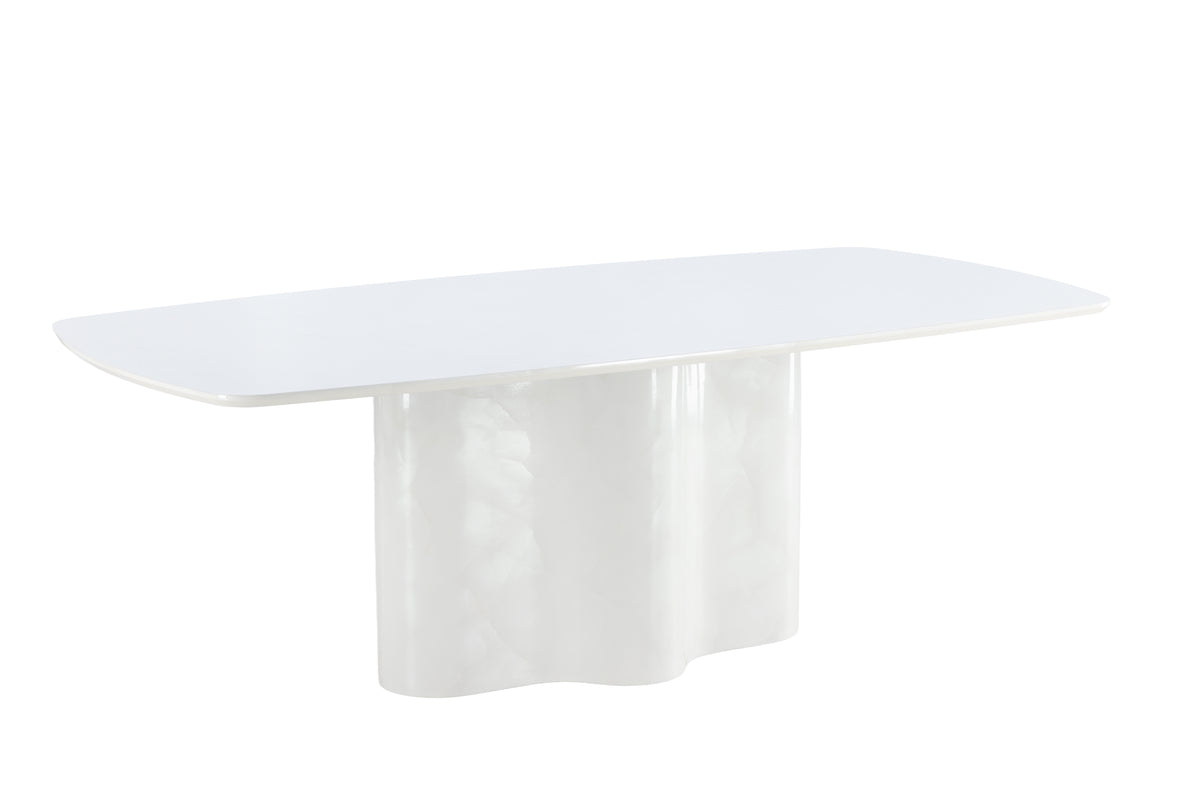Rektangulært spisebord 220 x 110 Hvid