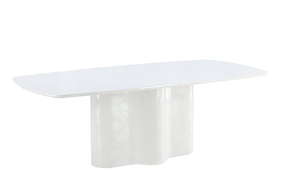 Rektangulært spisebord 220 x 110 Hvid